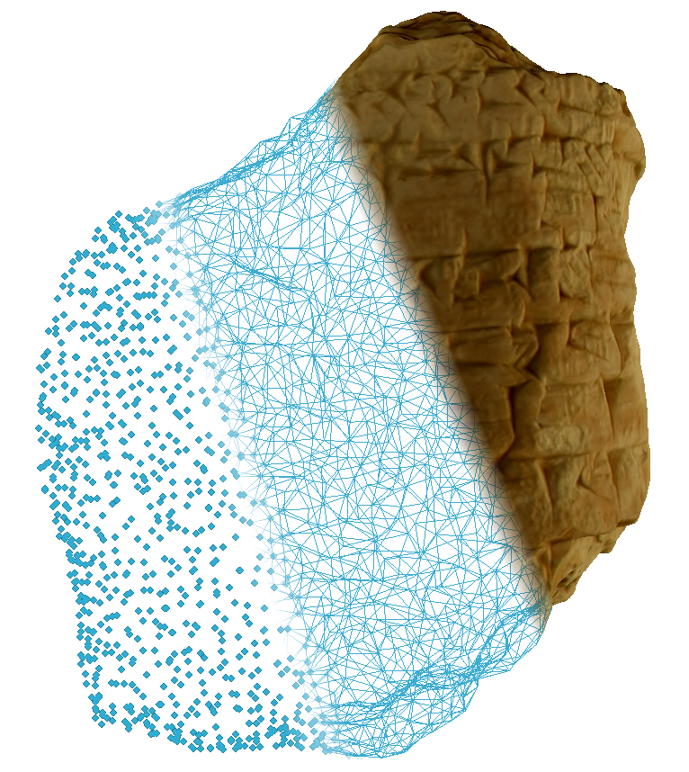 A cuneiform tablet virtual model.